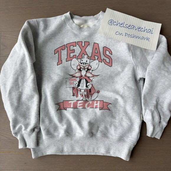Vintage Texas Tech Red Raiders Sweatshirt Texas Tech University Football Shirt - Picture 1 of 2